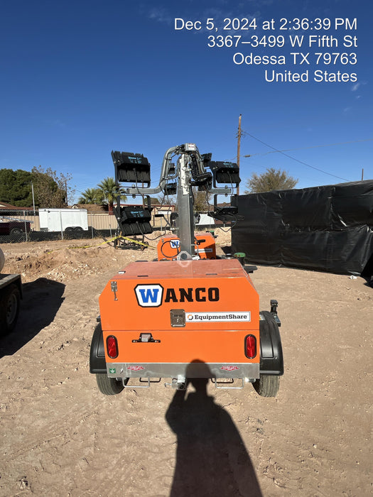 2024 Wanco WLTT-4MM4K Diesel, Deep Sea Controller, Shore Power Plug, Auto Start, (4) 350W LED Floodlights, 4kW Generator, 60 Gal Fuel Tank, 2" Ball, T3