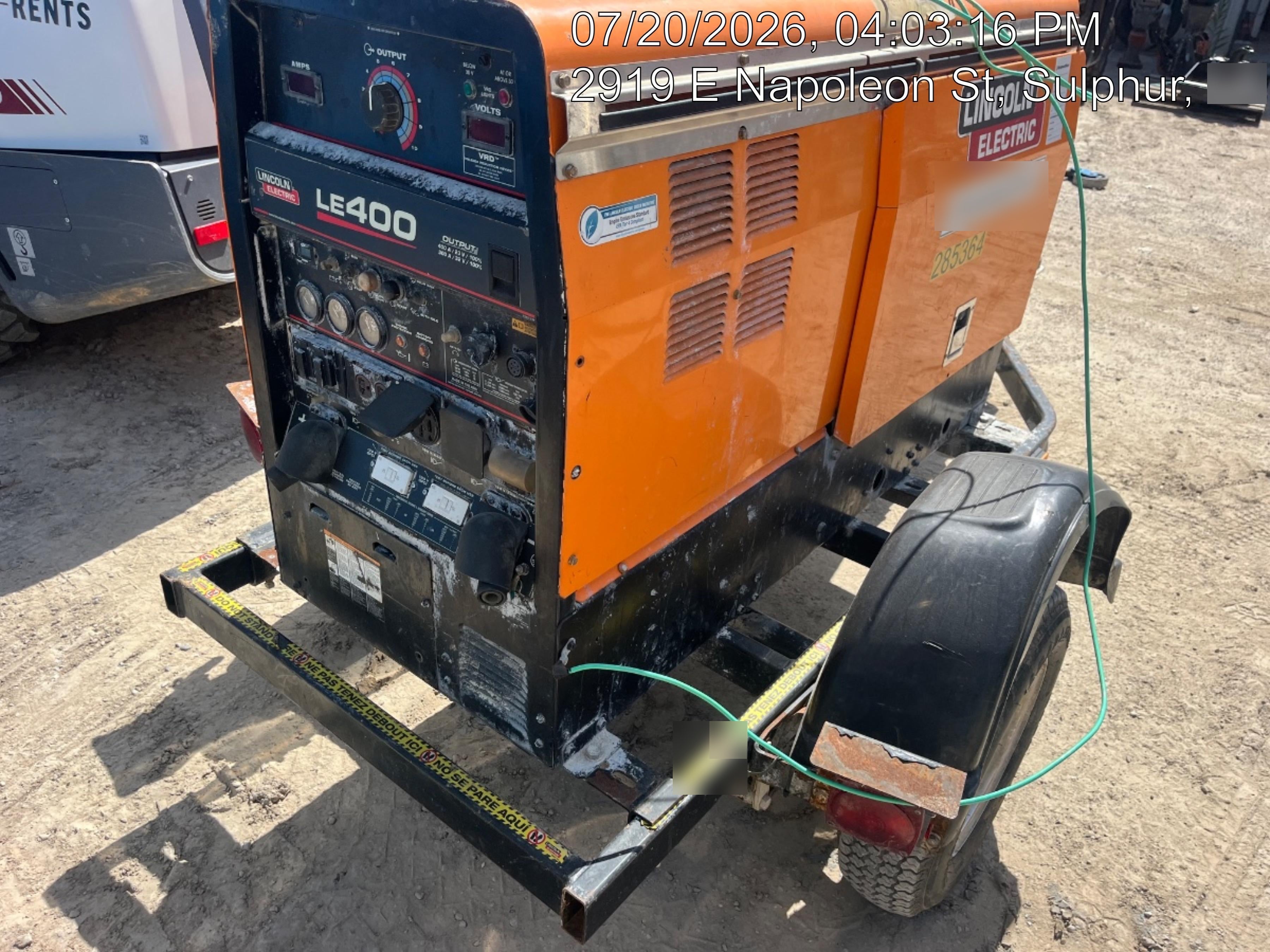 2022 Lincoln Electric LE400 Kubota V1505, Trlr, Cable Rack, Light Kit, ES Decals, T3