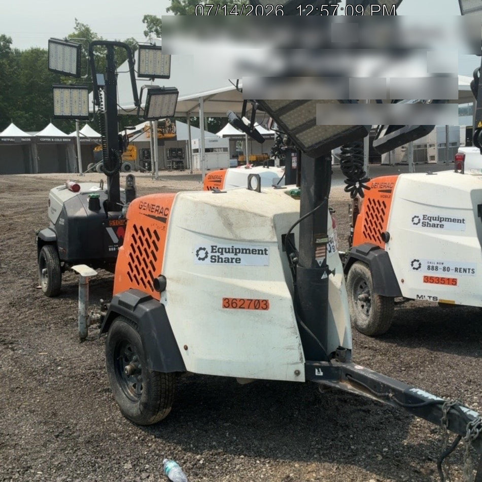2023 Generac MLT2 Diesel, Flex Switch 120V Input, Powerzone Controller, 
(4) 320W LED Lights, 4kW Generator, 39.9 Gal Fuel Tank, 2" Ball, T3