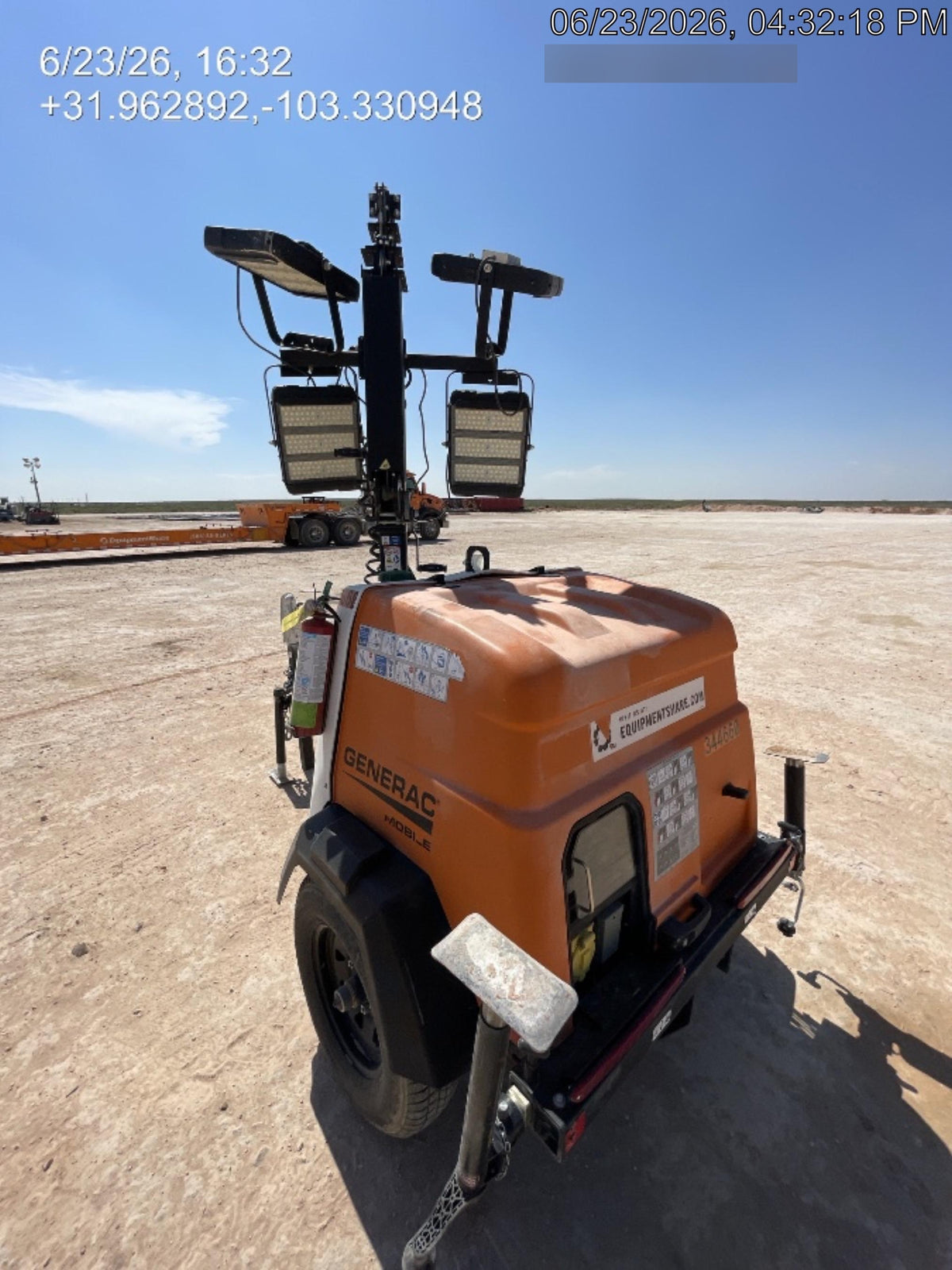 2023 Generac MLT2 Diesel, Flex Switch 120V Input, Powerzone Controller, (4) 320W LED Lights, 4kW Generator, 39.9 Gal Fuel Tank, 2" Ball, T3