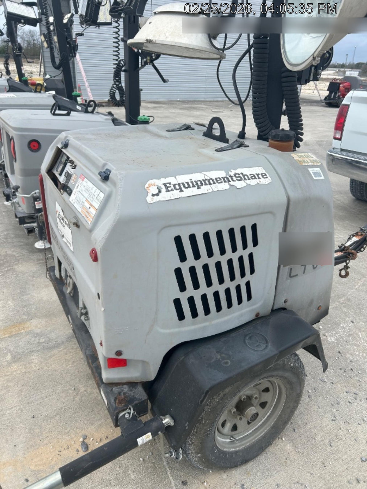 2019 Wacker Neuson LTV6L-MH Mobile Light Tower w/Fuel Level Sensor Installed