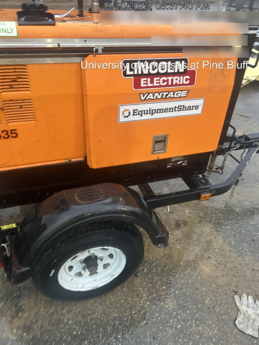 2021 Lincoln Electric Vantage 322 Vantage 322 Ready Pak 3 w/ Decals, ORANGE (includes trailer, cable rack, fender light kit) NO Telematics