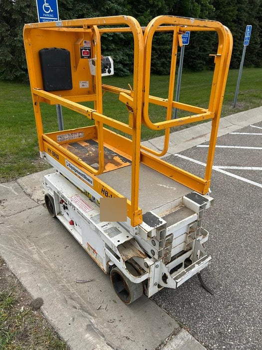 Custom Equipment HB-1430 <ul>
 <li>Hy-Brid Scissor Lift</li>
  <li>Platform capacity up to 670 lbs.</li>
  <li>Working height up to 20 ft</li>
  <li>Weighs under 1,700 lbs.</li>
  <li>Non-marking wheels </li>
</ul>
