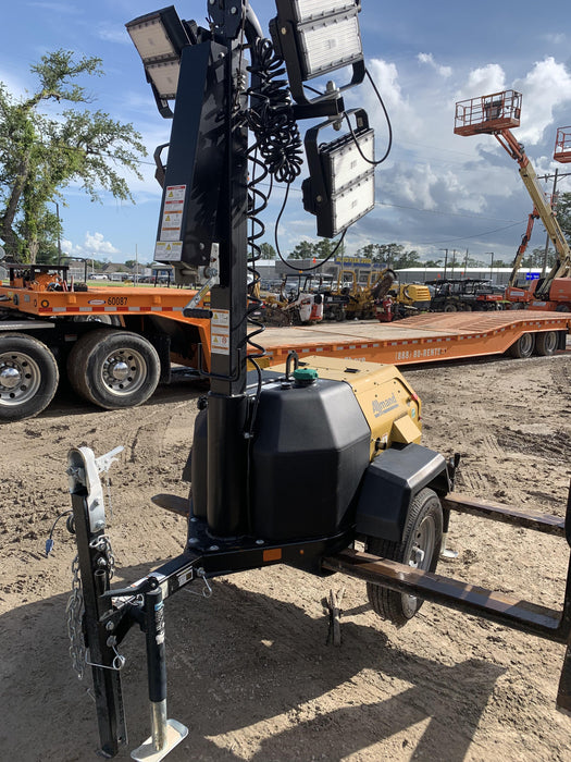 2022 Allmand NLV3GR (4) LED Light Fixture 350W, 23' Vertical Mast, 3kW Prime, Towable, Deep Sea L401, Leveling Jacks, Yanmar T4F 5.8hp