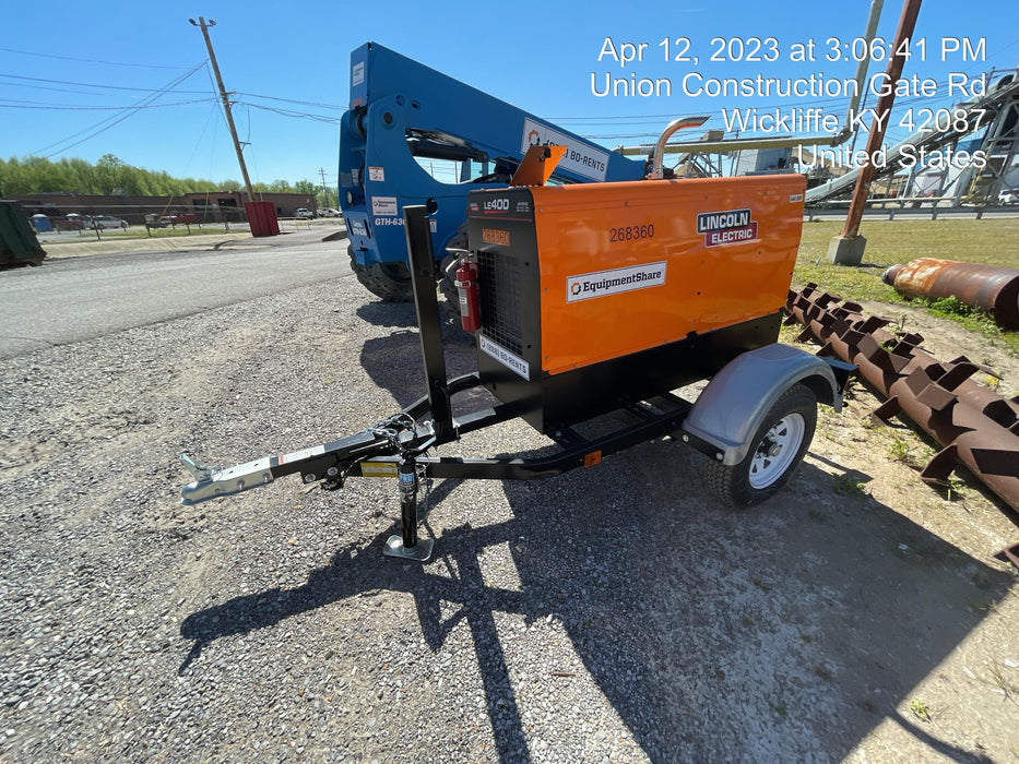 2022 Lincoln Electric LE400 Kubota V1505, Trlr, Cable Rack, Light Kit, ES Decals, T3