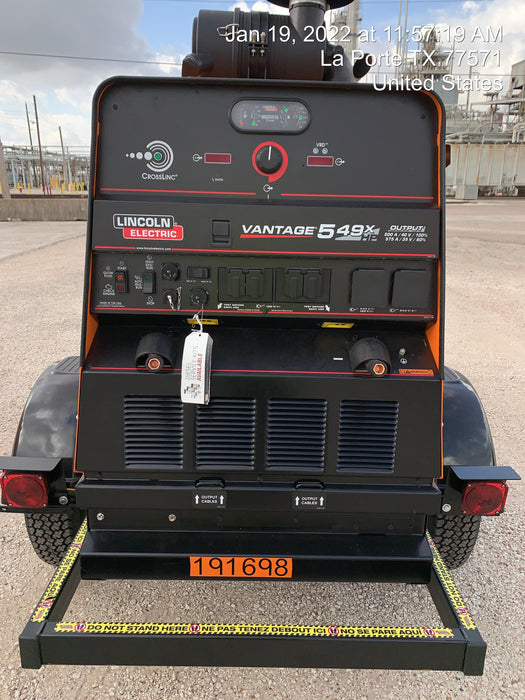 2021 Lincoln Electric Vantage 549X Ready Pak 3, ORANGE (includes trailer, cable rack, fender light kit)