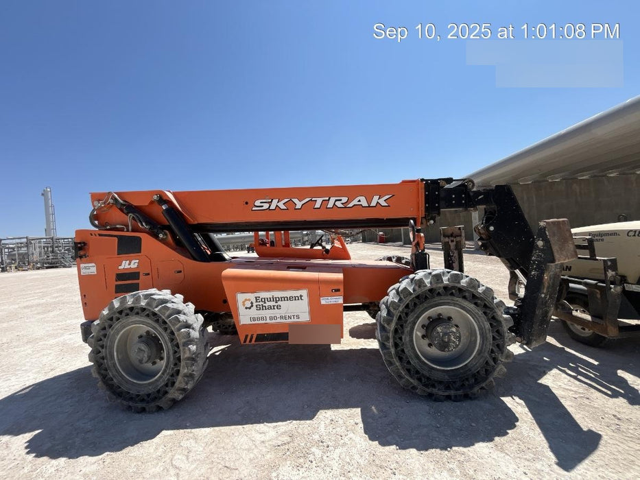 2018 Skytrak 10054 Skytrak 10054 10K Telehandler w/Open ROPS Solid Tires, LED Work Lights, Rotating Beacon, 60" Carriage/60" Forks