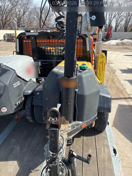 2022 Allmand NLV3GR (4) LED Light Fixture 350W, 23' Vertical Mast, 3kW Prime, Towable, Deep Sea L401, Leveling Jacks, Yanmar T4F 5.8hp