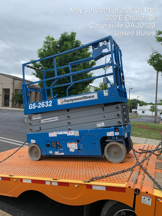 2019 Genie GS-2632 Folding rails with half height swing gate