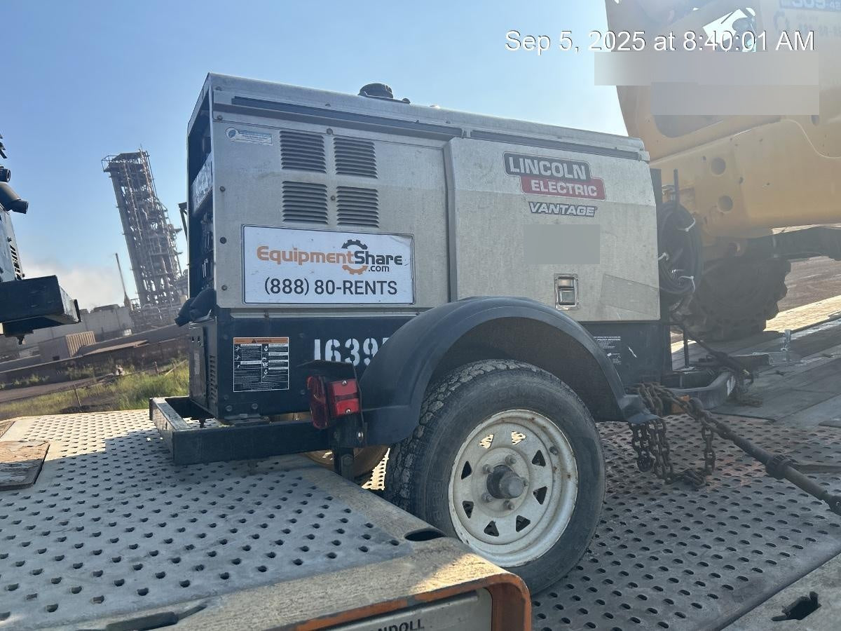 2018 Lincoln Electric Vantage 322 Lincoln Vantage 322 Welder Ready Pak 3 - Vantage 322, Trailer, Fender and light kit, Cable rack
