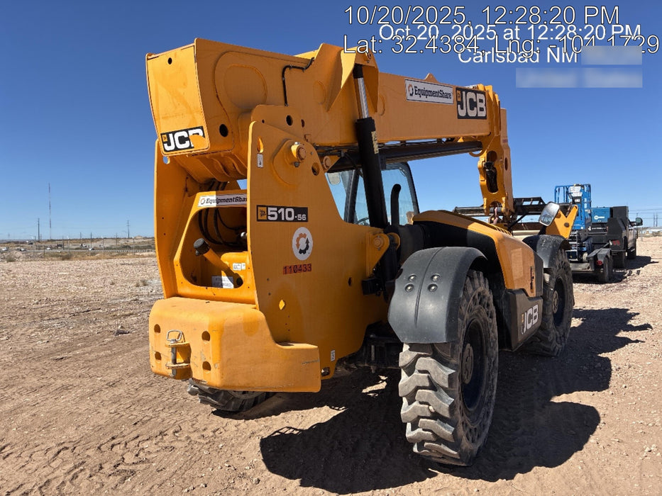 2020 JCB 510-56 Canopy, Solid Tires, Work Lights, Beacon, Aux Hydraulics, Back up Alarm, Lifting Eye, ES Decals