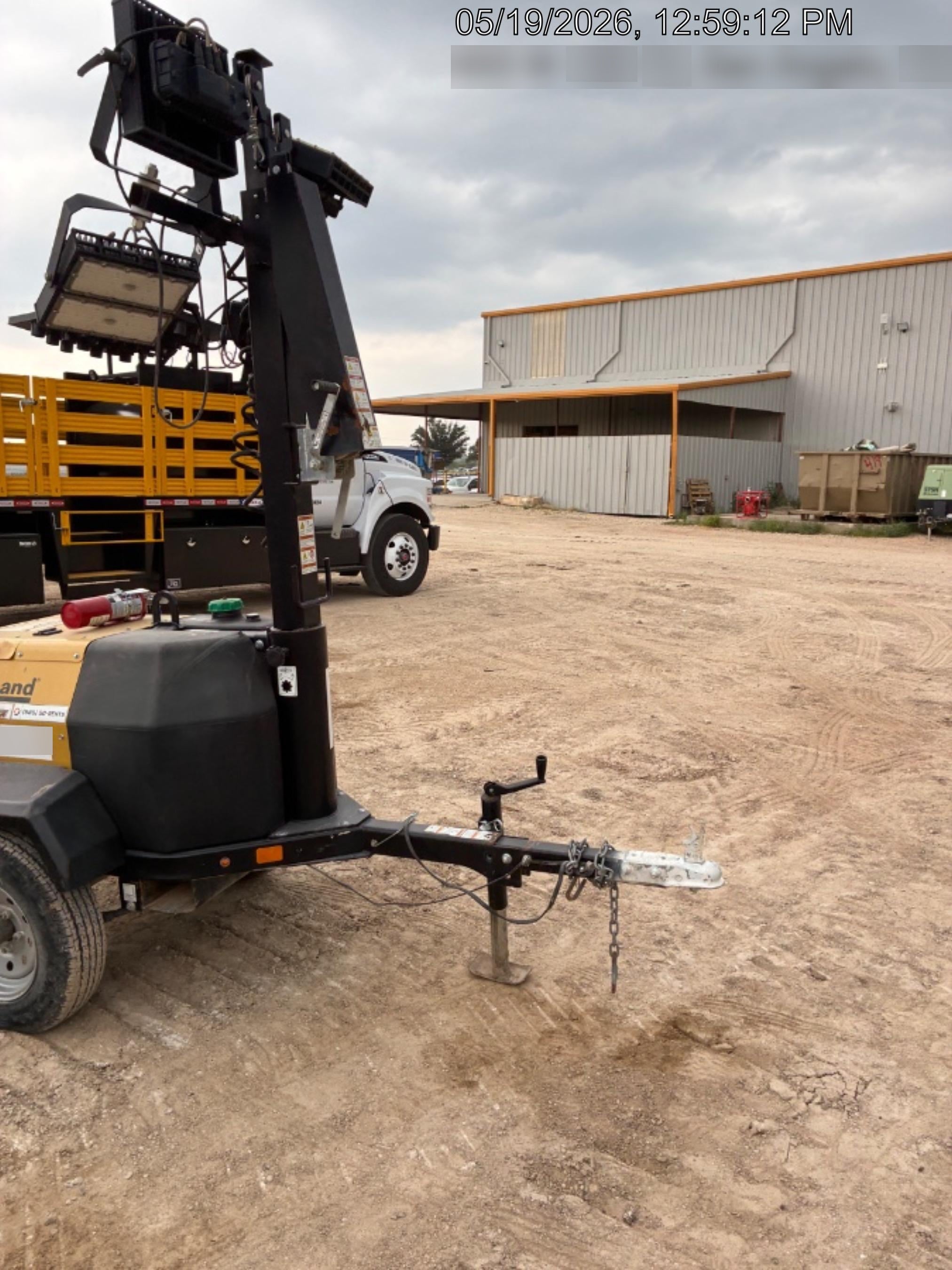 2022 Allmand NLV3GR (4) LED Light Fixture 350W, 23' Vertical Mast, 3kW Prime, Towable, Deep Sea L401, Leveling Jacks, Yanmar T4F 5.8hp