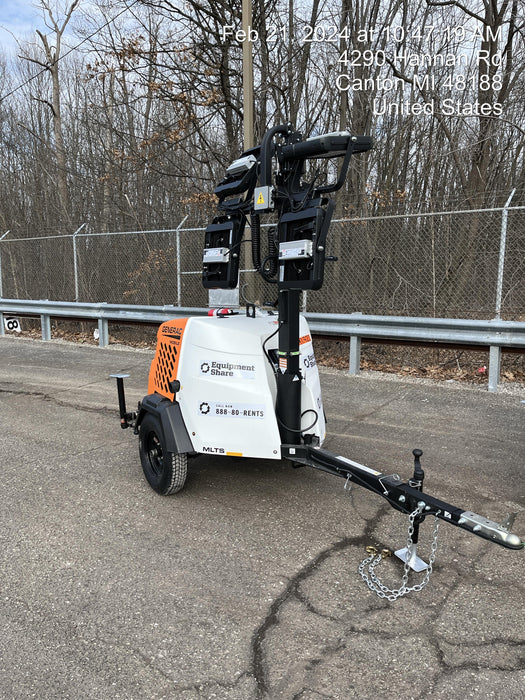 2024 Generac MLT2 Diesel, Flex Switch 120V Input, Powerzone Controller, 
(4) 320W LED Lights, 4kW Generator, 39.9 Gal Fuel Tank, 2" Ball, T3