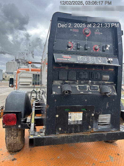 2018 Lincoln Electric Vantage 435 Lincoln Vantage 435 Welder Ready-Pak 3 w/Trailer, Fender/Light Kit, and Cable Rack