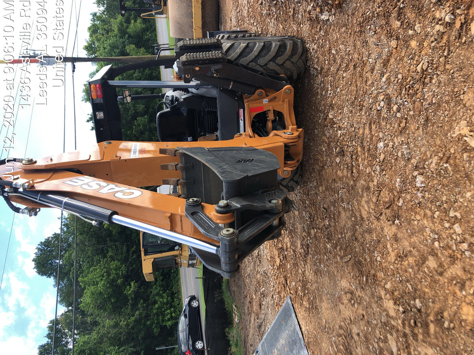 2019 Case 580N EP Canopy, 4WD, 1-Way Aux Hydraulics, Pilot Controls, Ride Control and Loader Aux Hydraulics, 900 LB. Front CWT, 82" HD LONG LIP (1 CU. YD.) W/BOCE AND LIFT EYES, FLIP OVER/STABILIZER PADS COMB