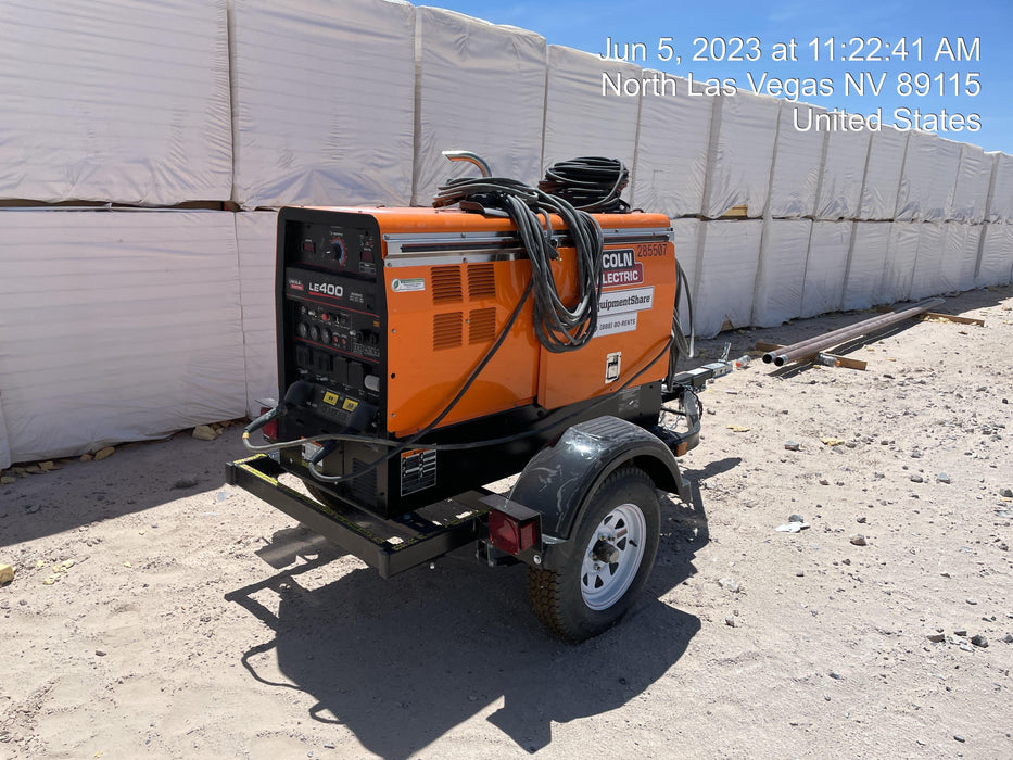 2022 Lincoln Electric LE400 Kubota V1505, Trlr, Cable Rack, Light Kit, ES Decals, T3