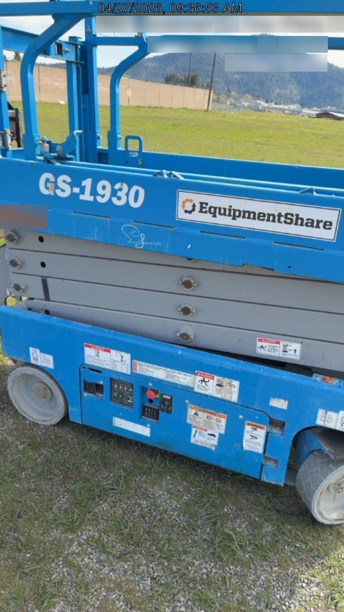 2020 Genie GS-1930 Solid Non Marking Tires, Beacon, Folding rails with half height swing gate, Telematics