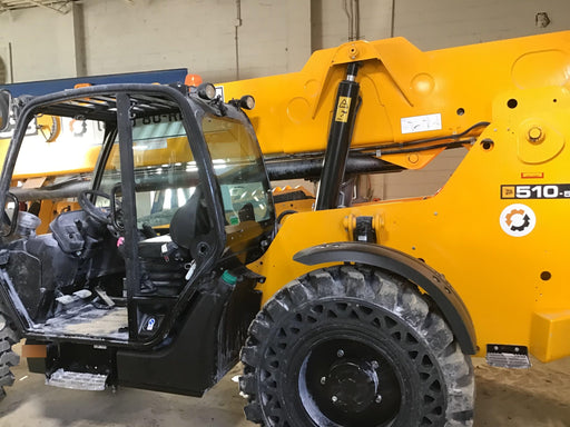 2019 JCB 510-56 Canopy, 74 HP, Solid Tires, STD Worklight, Beacon, Aux Hydraulics, Lifting Eye, Back up Alarm w/66" Carriage/60" Forks