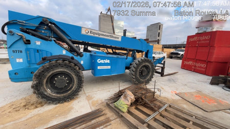 2018 Genie GTH-1056 Genie GTH-1056 w/Open ROPS, Solid Tires, Work Light/Beacon, 60" Carriage and Forks
