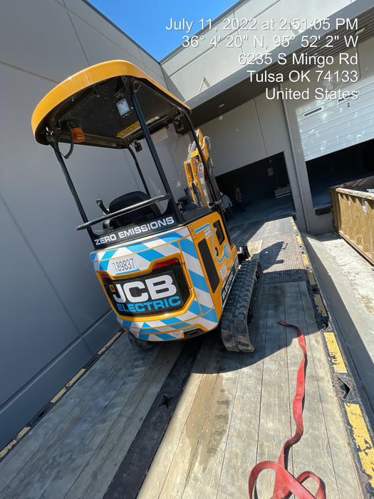 2022 JCB 19C-1E Canopy, Rubber Track, Beacon, Dipper, WL, Coupler, ES Decals