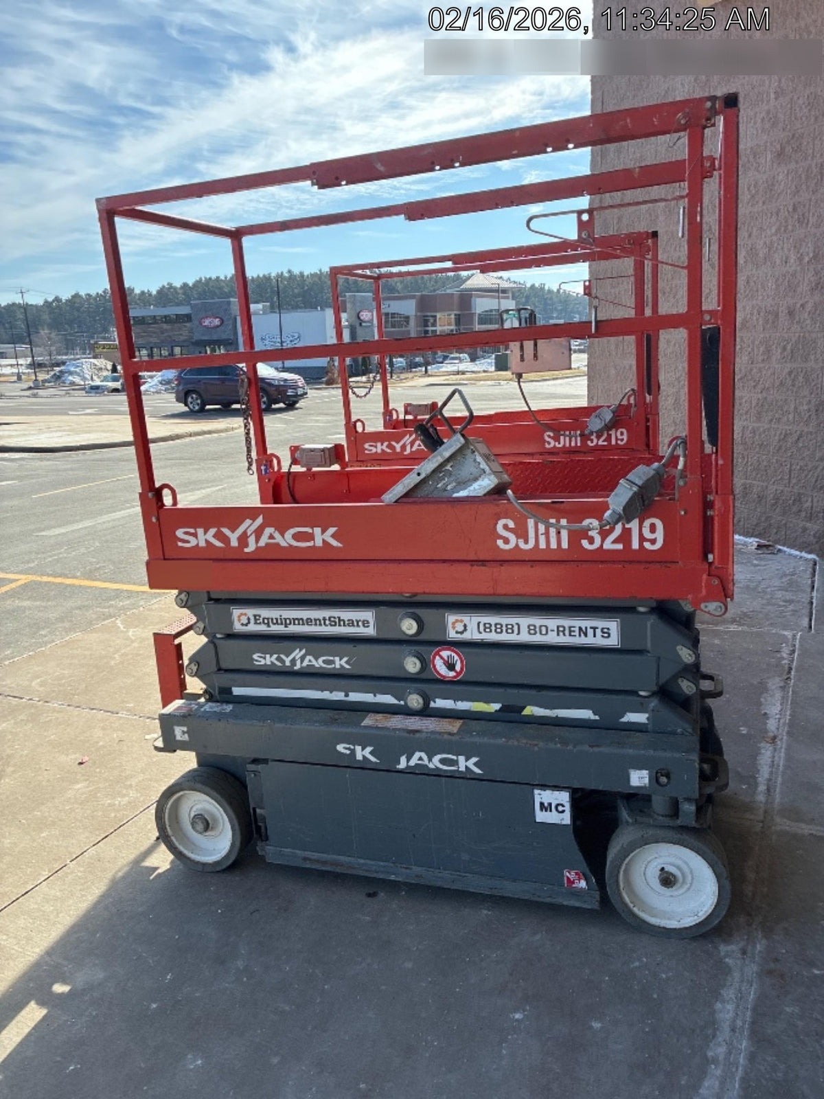 2018 Skyjack SJIII-3219 Standard Rental Specs