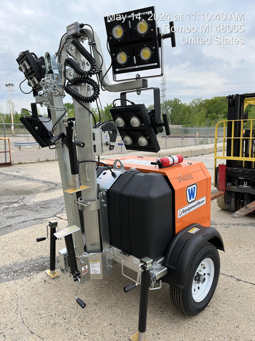 2024 Wanco WLTT-4MM4K Diesel, Deep Sea Controller, Shore Power Plug, Auto Start, (4) 350W LED Floodlights, 4kW Generator, 60 Gal Fuel Tank, 2" Ball, T3