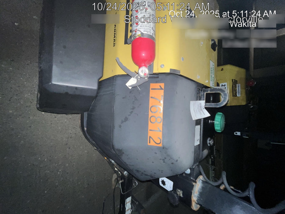 Allmand NLV3GR (4) LED Light Fixture 350W, 23' Vertical Mast, 3kW Prime, Towable, Deep Sea L401, Leveling Jacks, Yanmar T4F 5.8hp