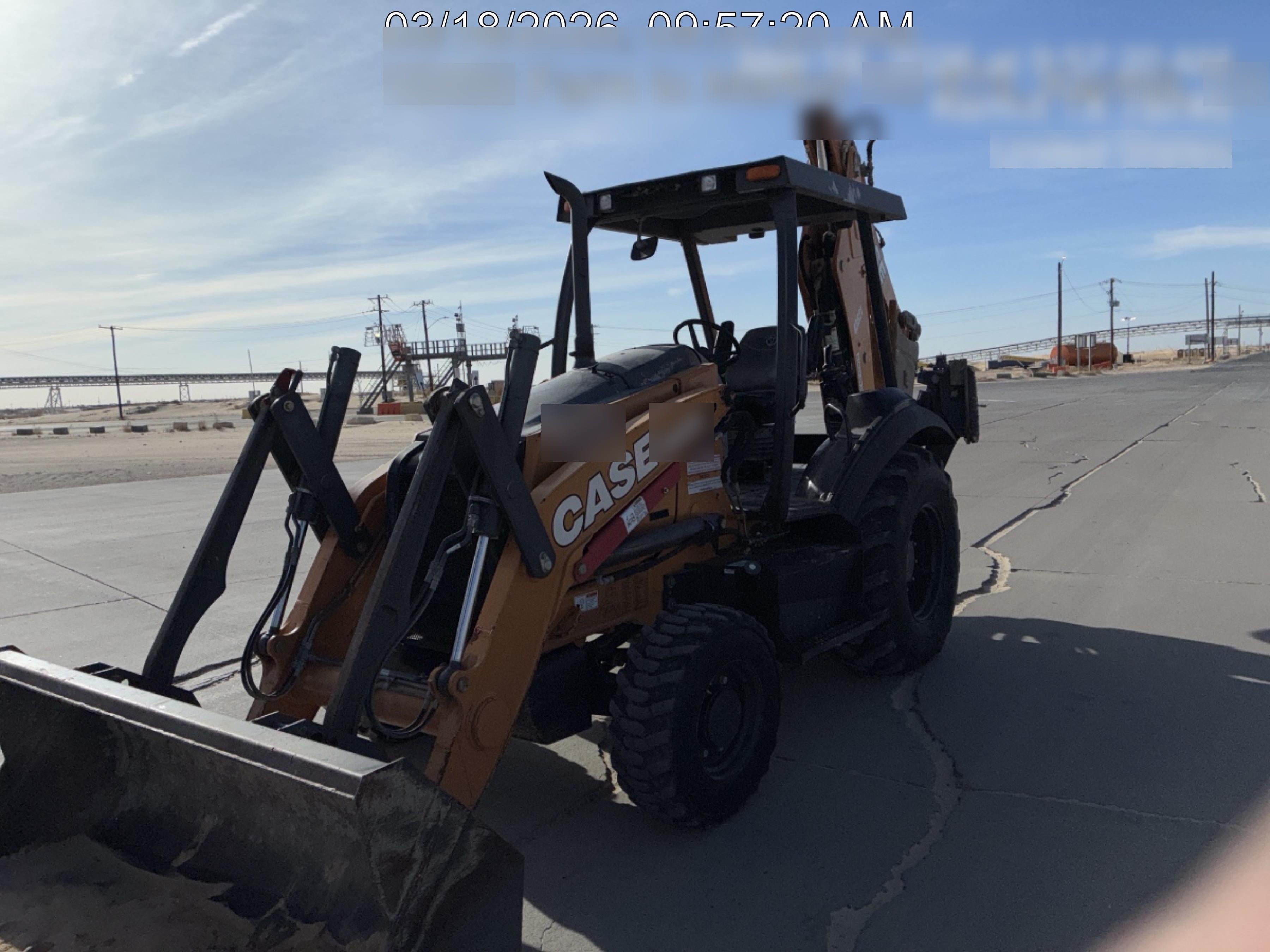 2019 Case 580N EP Canopy, 4WD, GP Front Bucket, Standard Stick, 1 Way Aux Hydraulics, ISO Controls