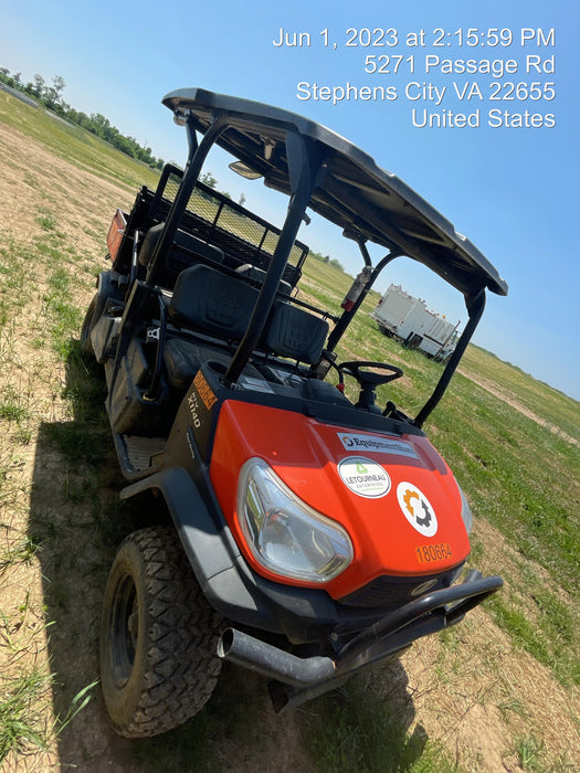 2021 Kubota RTV-X1140W-H Plastic Canopy, Windshield Acrylic Clear, LED Strobe Light, Wire Harness Kit, Back up Alarm