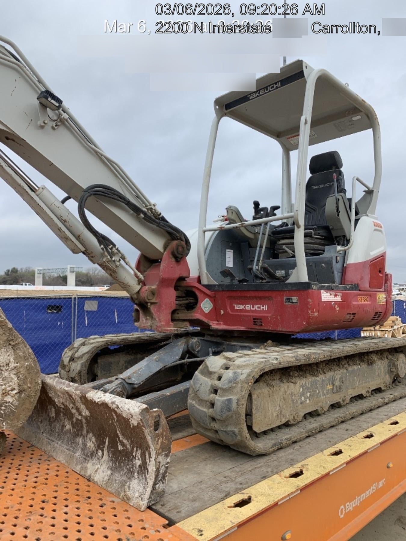 2019 Takeuchi TB260 Takeuchi TB260 Canopy w/Rubber Tracks, Auxiliary Hydraulics, Standard Blade, Manual QC