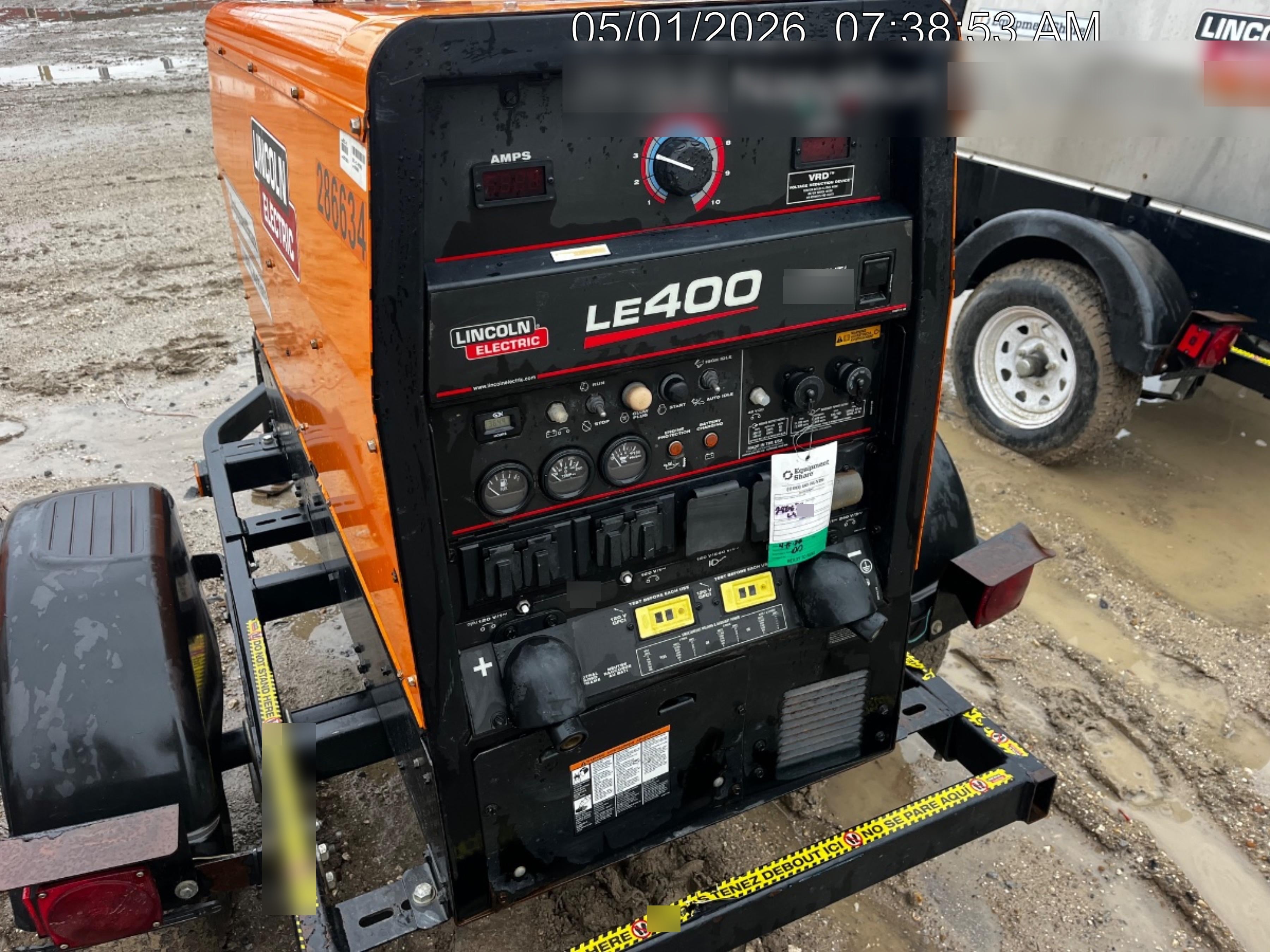 2022 Lincoln Electric LE400 Kubota V1505, Trlr, Cable Rack, Light Kit, ES Decals, T3