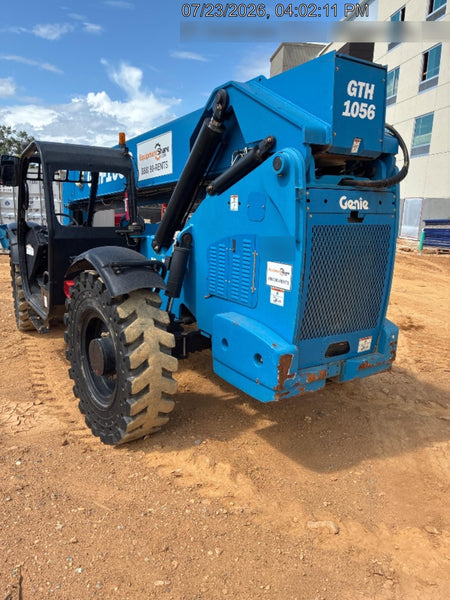 2019 Genie GTH-1056 Canopy, Solid RT Tires, LED Work Lights, Beacon 60" QA Carriage, 60" Forks
