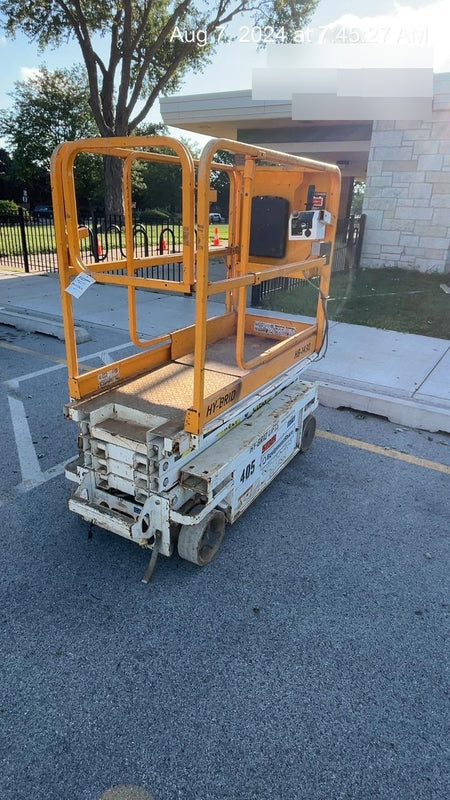 Custom Equipment HB-1430 <ul>
 <li>Hy-Brid Scissor Lift</li>
  <li>Platform capacity up to 670 lbs.</li>
  <li>Working height up to 20 ft</li>
  <li>Weighs under 1,700 lbs.</li>
  <li>Non-marking wheels </li>
</ul>