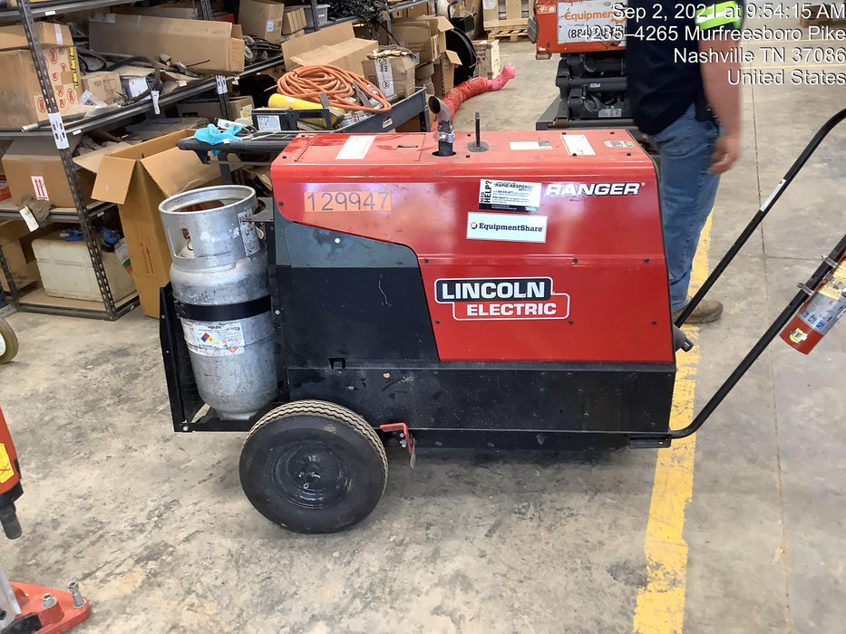 2021 Lincoln Electric Ranger 305 LPG K3430-1, Ranger 305 LPG, Undercarriage, Tank Holder & Strap, 10kw AC Gen, 25hp Kohler LPG Eng