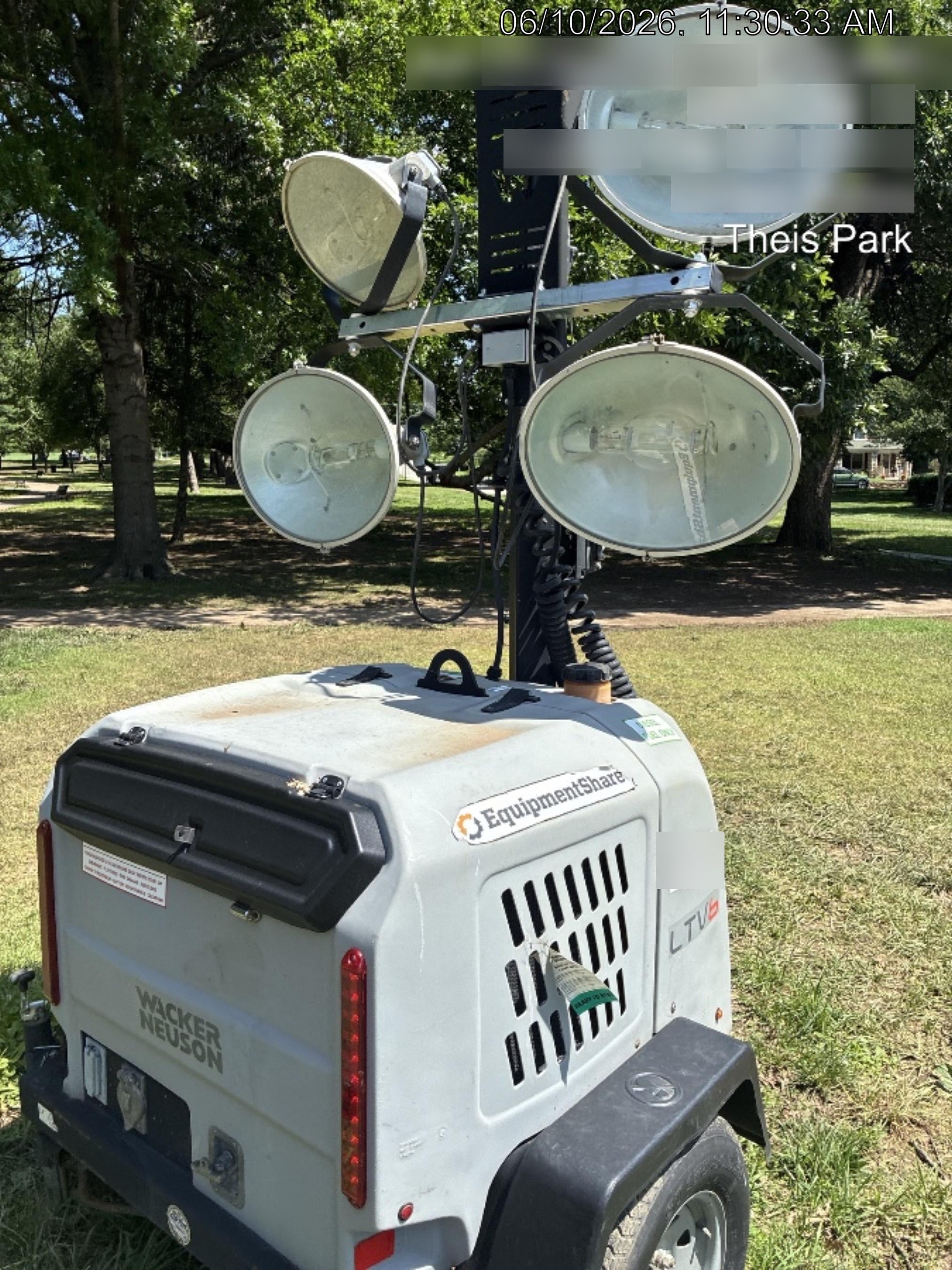 2019 Wacker Neuson LTV6L-MH Wacker Neuson LTV6L Mobile Light Tower w/Fuel Level Sensor Installed