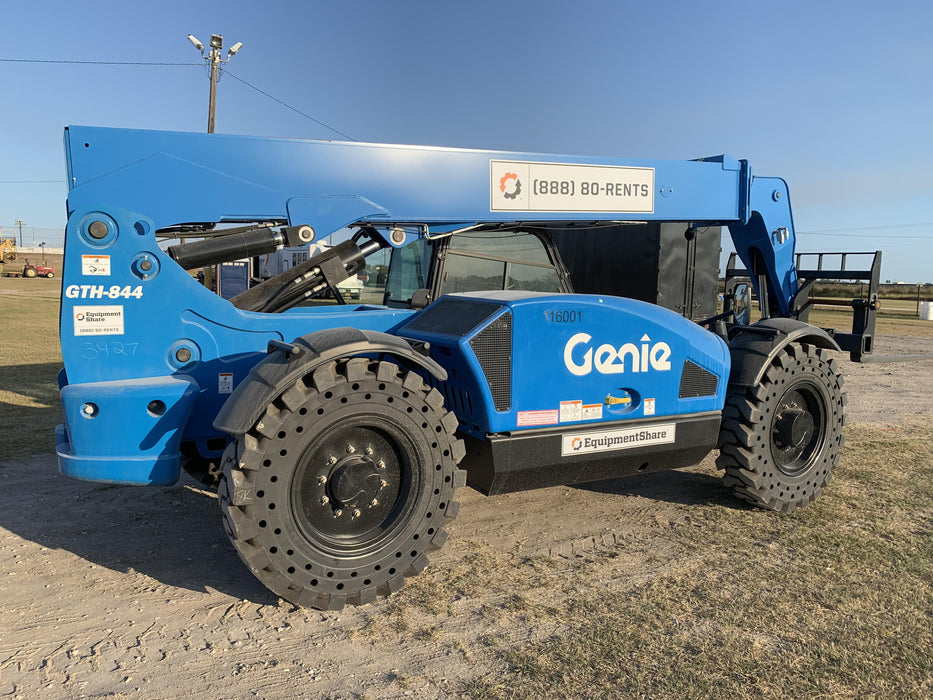 2020 Genie GTH-844 Cab/Heat/Air, Solid Tires, Work Lights, Beacon, Aux Hydraulics, Back up Alarm, Lifting Eye