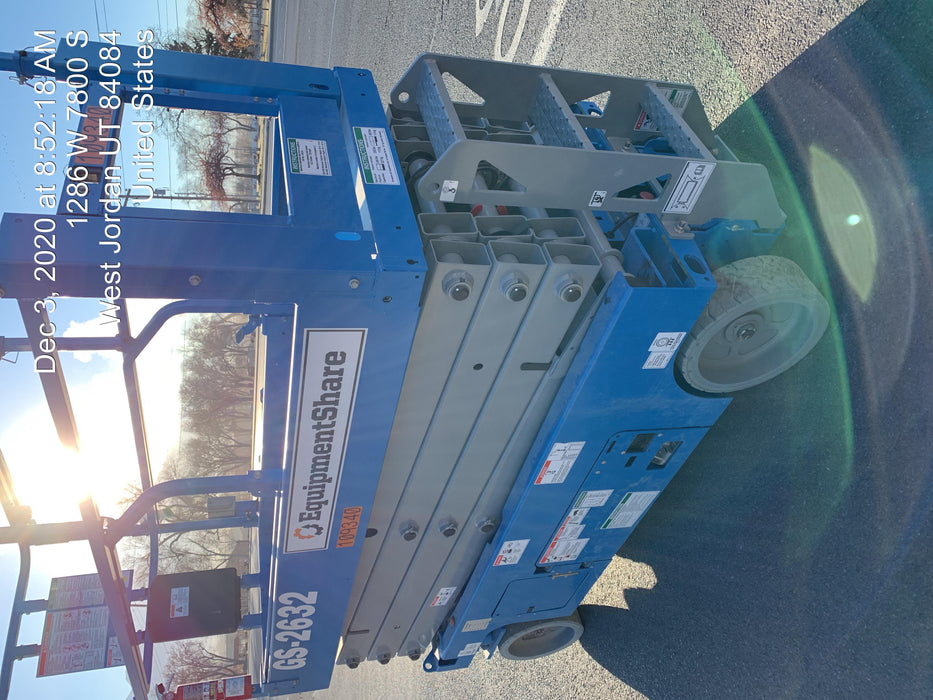 2020 Genie GS-2632 Solid NM Tires, Folding Rails with Half-Height Swing Gate, Beacon