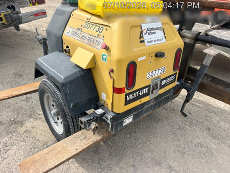 2022 Allmand NLV3GR (4) LED Light Fixture 350W, 23' Vertical Mast, 3kW Prime, Towable, Deep Sea L401, Leveling Jacks, Yanmar T4F 5.8hp