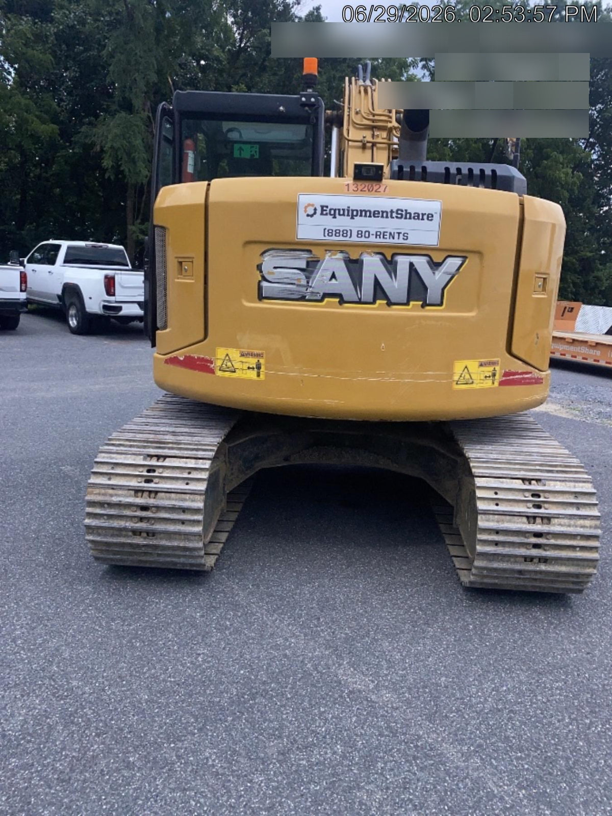 2020 Sany SY155U Rubber Tracks, Front Blade