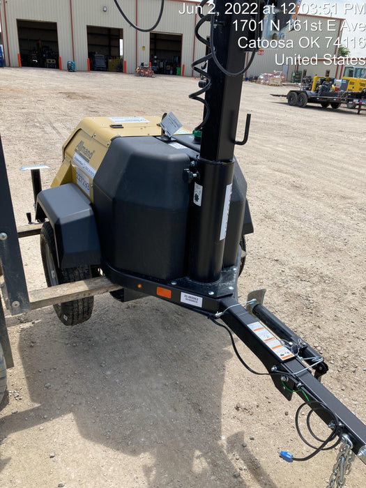 2022 Allmand NLV3GR (4) LED Light Fixture 350W, 23' Vertical Mast, 3kW Prime, Towable, Deep Sea L401, Leveling Jacks, Yanmar T4F 5.8hp