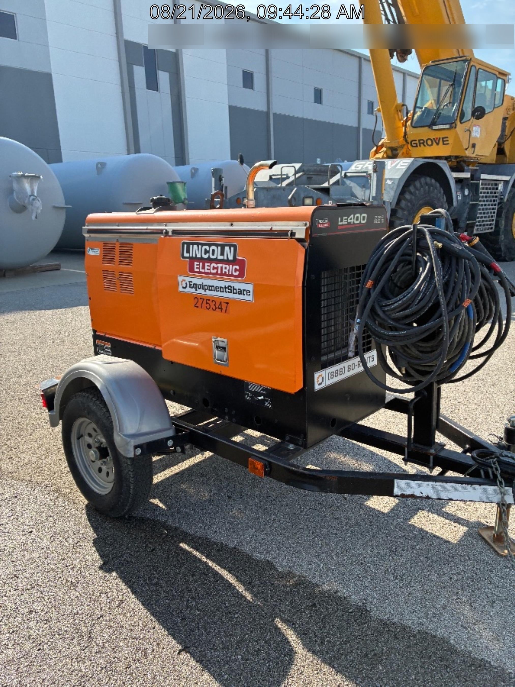 2022 Lincoln Electric LE400 Kubota V1505, Trlr, Cable Rack, Light Kit, ES Decals, T3