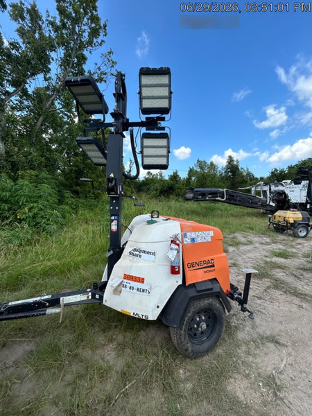 2023 Generac MLT2 Diesel, Flex Switch 120V Input, Powerzone Controller, 
(4) 320W LED Lights, 4kW Generator, 39.9 Gal Fuel Tank, 2" Ball, T3