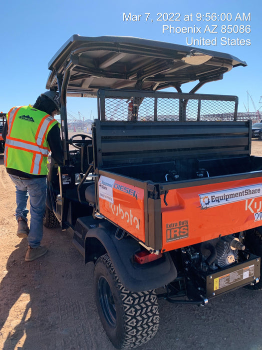 2022 Kubota RTV-X1140W-H Plastic Canopy, Windshield Acrylic Clear, LED Strobe Light, Wire Harness Kit, Back up Alarm