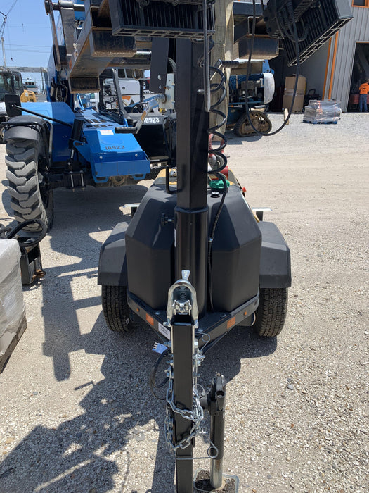 2022 Allmand NLV3GR (4) LED Light Fixture 350W, 23' Vertical Mast, 3kW Prime, Towable, Deep Sea L401, Leveling Jacks, Yanmar T4F 5.8hp