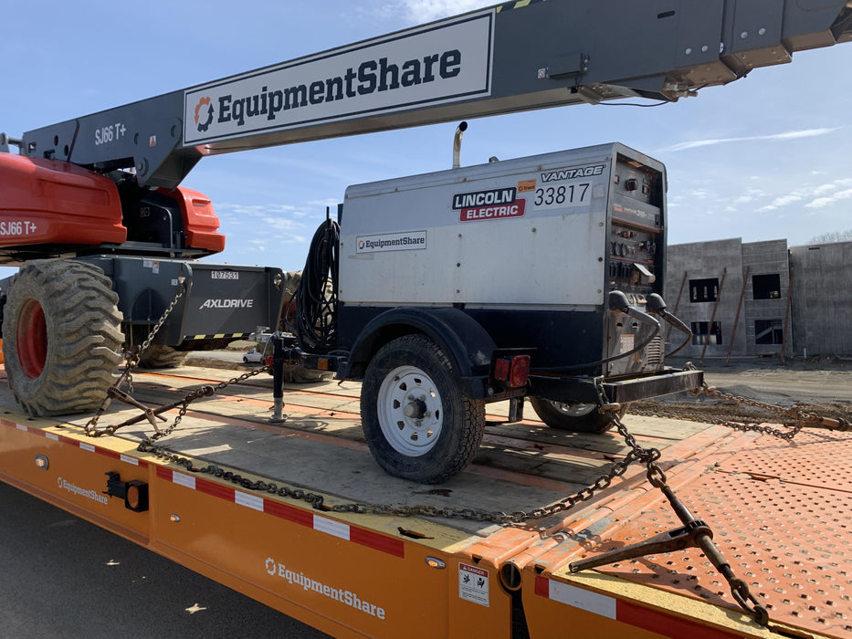 2019 Lincoln Electric Vantage 322 Welder Ready-Pak 3, Two wheel trailer, Fender and Light kit, Cable Rack