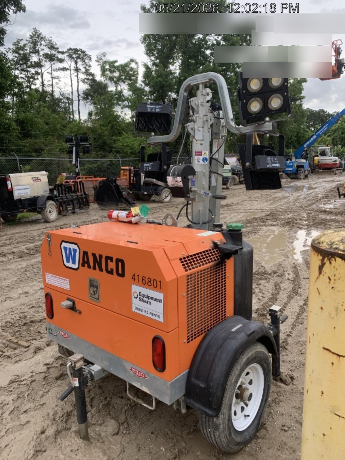 2024 Wanco WLTT-4MM4K Diesel, Deep Sea Controller, Shore Power Plug, Auto Start, (4) 350W LED Floodlights, 4kW Generator, 60 Gal Fuel Tank, 2" Ball, T3