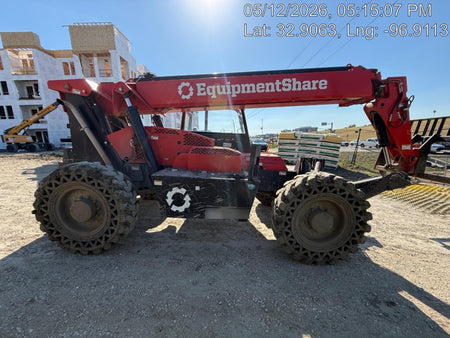 2019 Manitou MTA10055 Canopy, 120 HP, Solid Tires, Work Lights, Lift Hook, Auxiliary Hydraulics 66" Carriage and 60" Forks