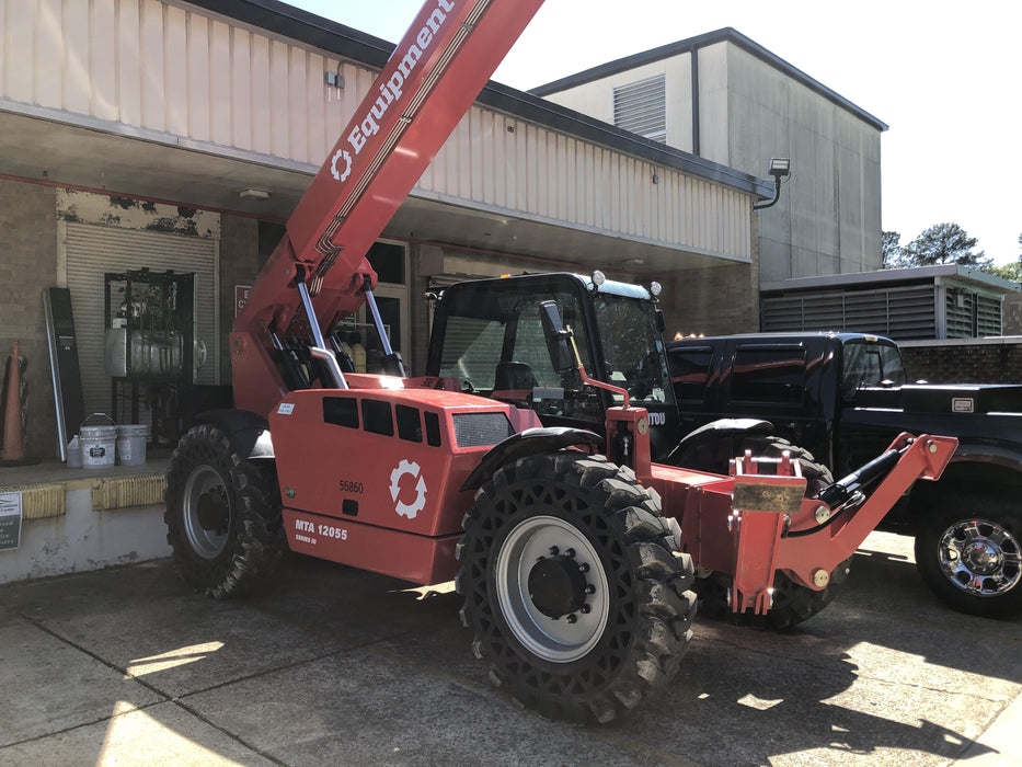 2020 Manitou MTA12055SER3 Cab/Heat/Air, Solid Tires, Amber Strobe, Lift Hook w/66" Carriage, 60" Forks