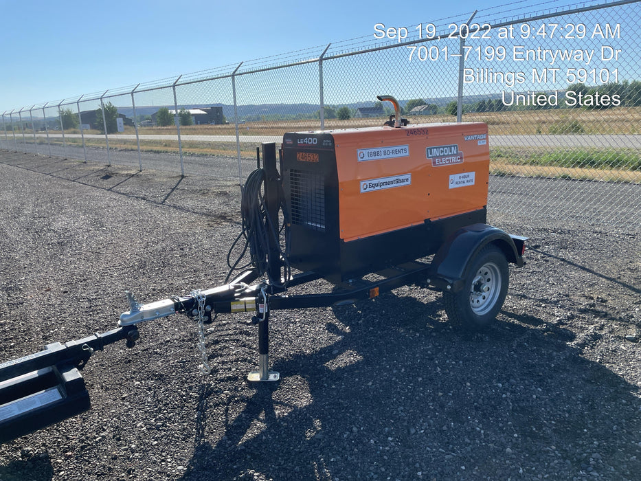 2022 Lincoln Electric LE400 Kubota V1505, Trlr, Cable Rack, Light Kit, ES Decals, T3