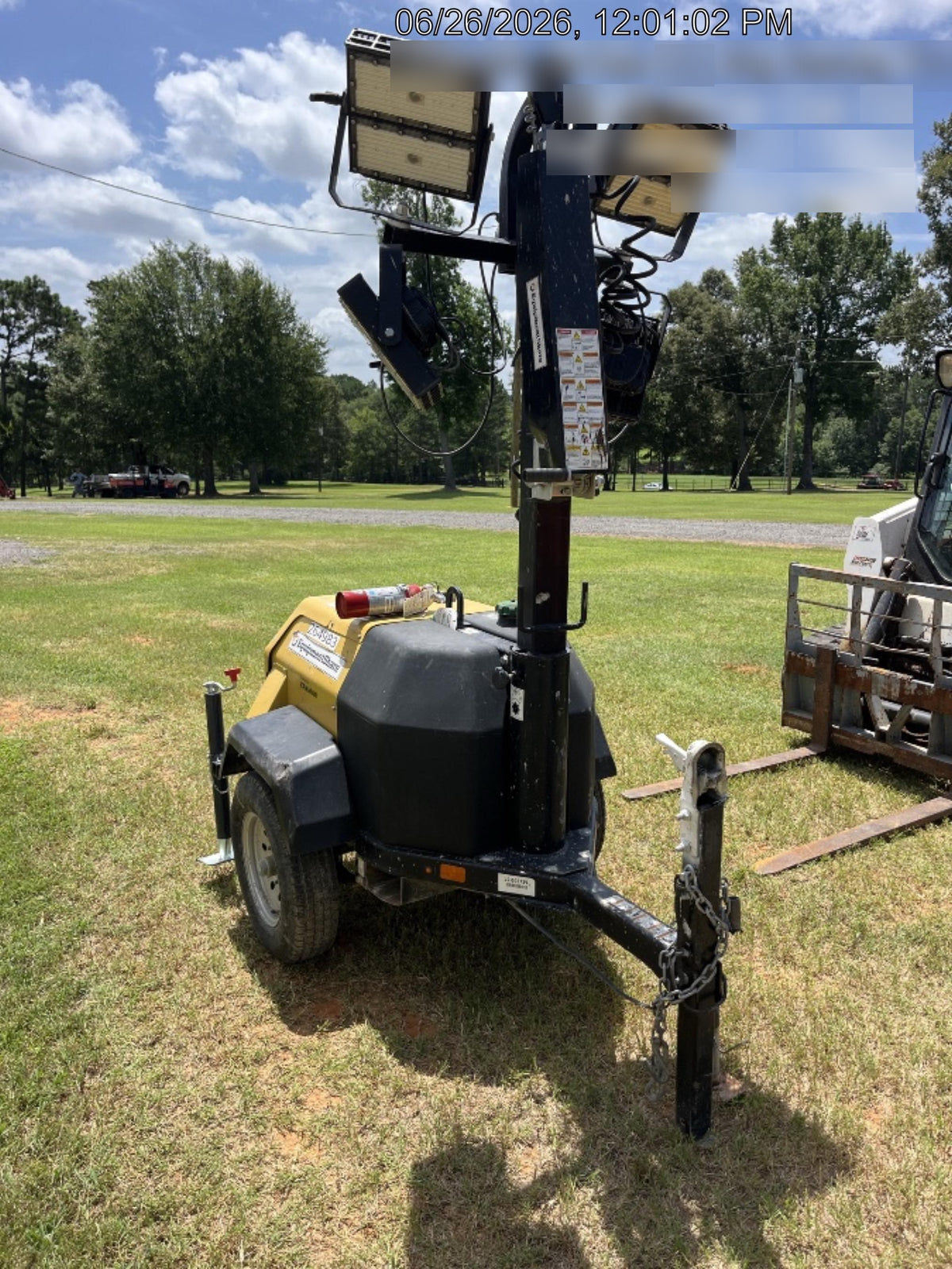 2022 Allmand NLV3GR (4) LED Light Fixture 350W, 23' Vertical Mast, 3kW Prime, Towable, ES Decals, T3